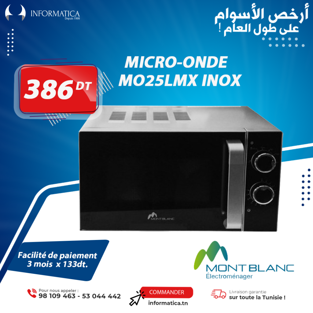 MICRO-ONDE ECNCASTRABLE MONT BLANC MWE20LMX INOX 20 LITRES